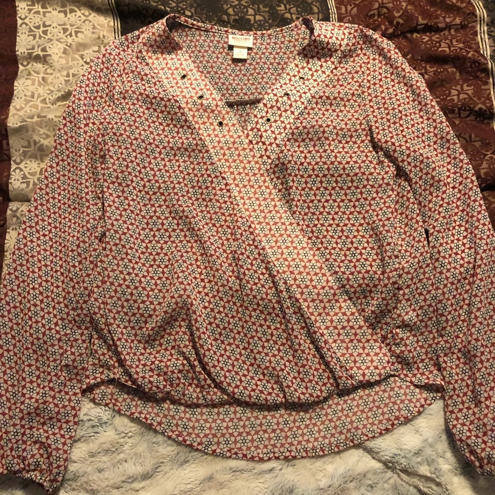 Long sleeve sheer top